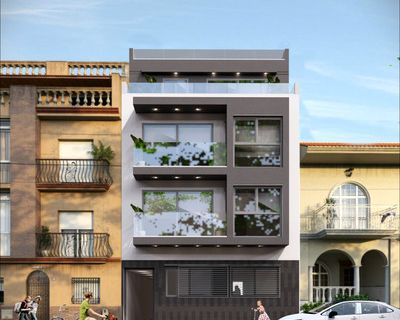edificio fucsia